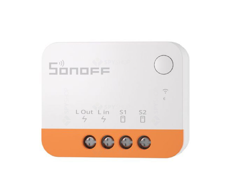 releu inteligent sonoff zbminil2 extreme, zigbee, 2 canale, functioneaza fara nul